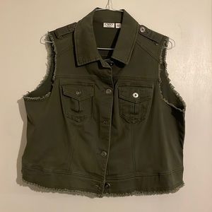 Women green vest